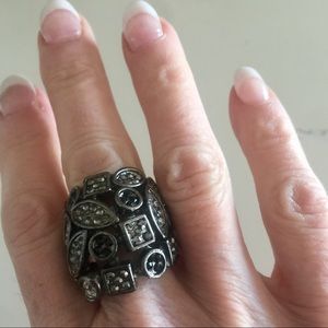 Designer inspired hematite size  7 ring